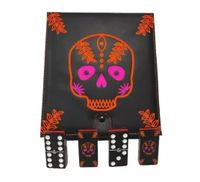 Ingl&eacute;s Calavera de az&uacute;car naranja rosa